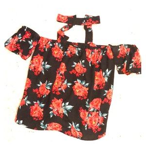 Forever 21 off the shoulder choker top